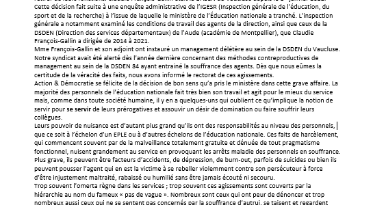Harcèlement et management toxique : des sanctions enfin prises